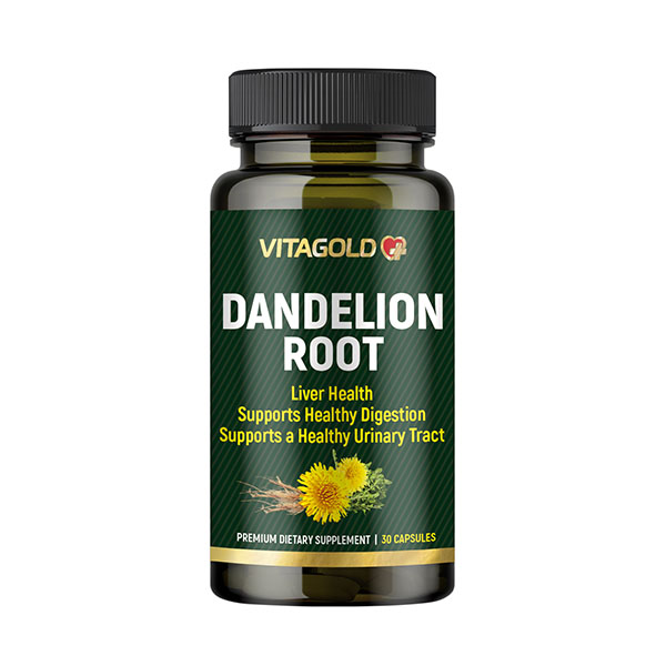 10-01-59-Dandelion-Root Dandelion Root (Rădăcina de Păpădie) - pentru ficat, bilă, sistemul digestiv și excretor, 30 de capsule - imagine 1