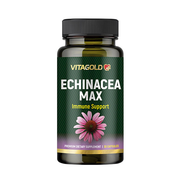 10-01-60-Echinacea-MAX Echinacea Max - pentru imunitate și sistemul respirator, 30 de capsule - imagine 1