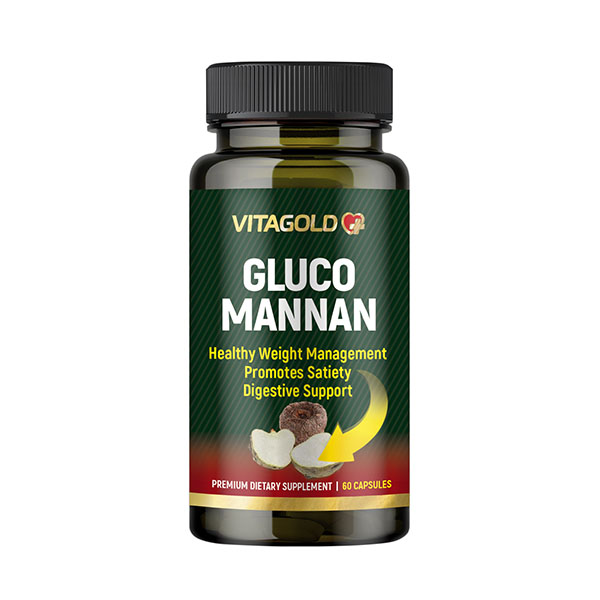 10-01-61-Glucomanan Glucomannan - Pentru controlul apetitului, pentru o greutate sănătoasă, digestie, zahărul din sânge, 30 de capsule - imagine 1