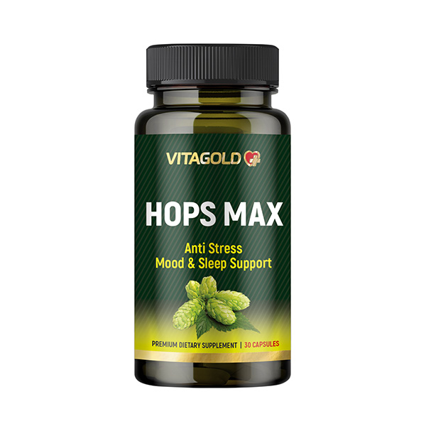 10-01-63-Hops-MAX Hamei Max (Hops Max) - pentru sistemul nervos, starea de spirit și somn, 30 de capsule - imagine 1