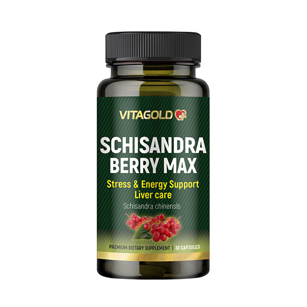 10-01-73-Schizandra-Berry-MAX Schisandra Berry Max - pentru sistemul nervos, imunitate, ficat, memorie și concentrare, 30 de capsule - imagine 1