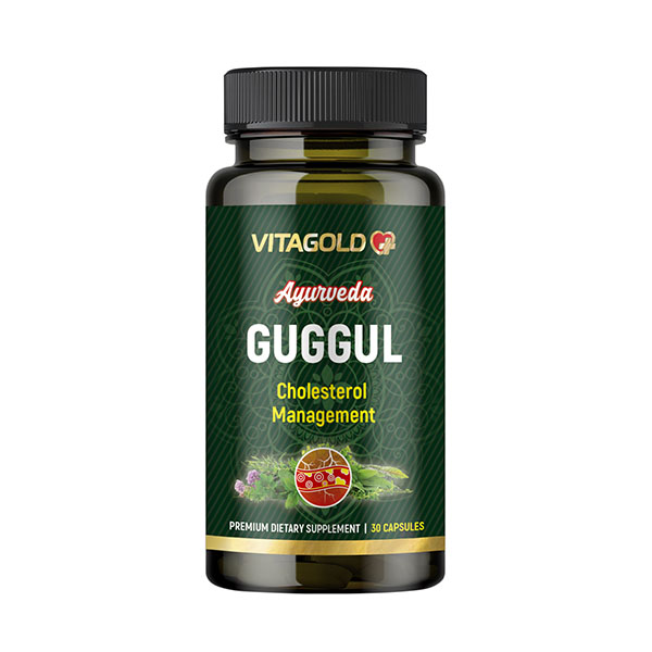 10-02-96-Ayurveda-GUGGUL Vitagold Ayurveda Guggul - pentru colesterol, ficat, metabolismul grăsimilor, 30 de capsule - imagine 1