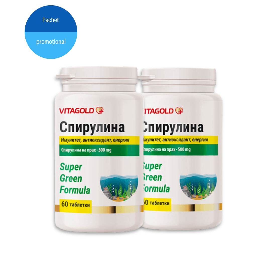 2 spirulina 2 bucăți Spirulina - super alge, 60 de tablete - imagine 1