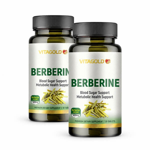 berberine 2 bucăți Berberină (Berberine) - pentru glicemie, 30 de tablete - imagine 1