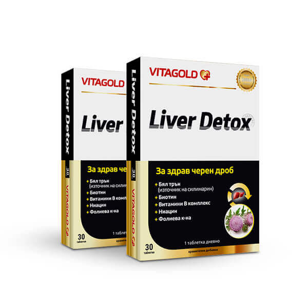 liver-detox-2-1 2 bucăți Liver Detox - pentru ficat, 30 de tablete - imagine 1